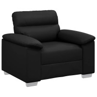 Produktbild för Soffstol svart 100x81x84 cm konstläder
