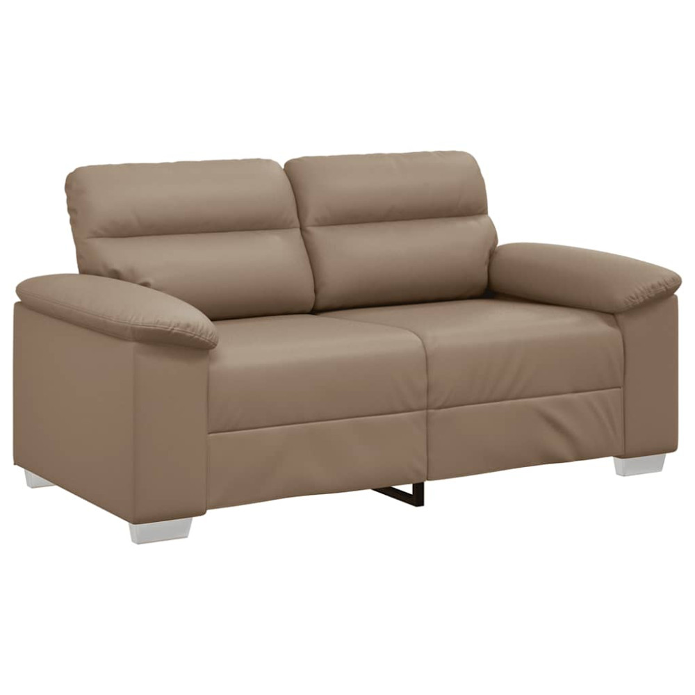 Produktbild för 2-sitssoffa cappuccino 160x81x84 cm konstläder