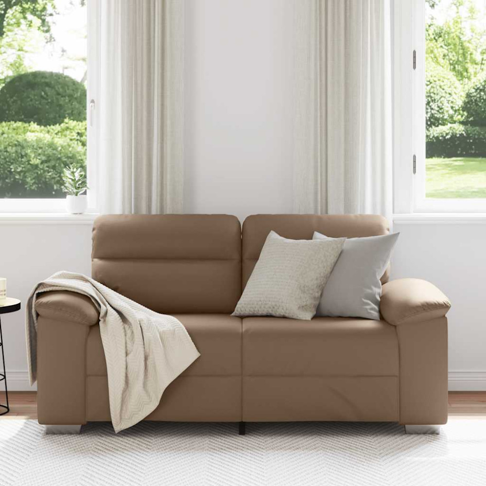 Produktbild för 2-sitssoffa cappuccino 160x81x84 cm konstläder