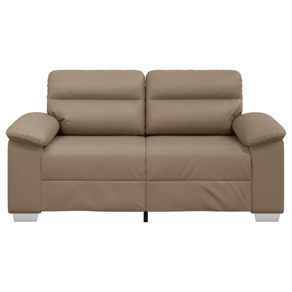 Produktbild för 2-sitssoffa cappuccino 160x81x84 cm konstläder