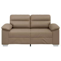 Produktbild för 2-sitssoffa cappuccino 160x81x84 cm konstläder
