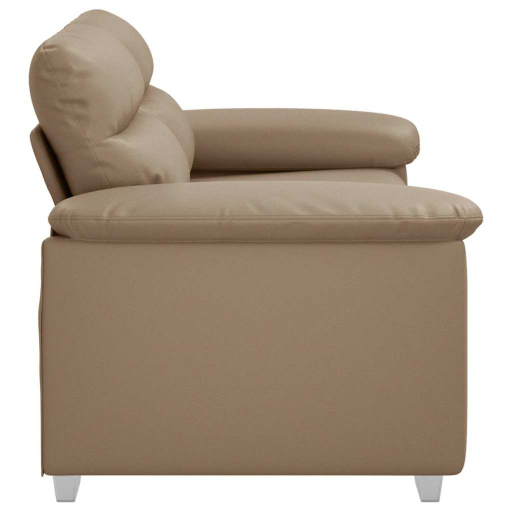 Produktbild för 2-sitssoffa cappuccino 160x81x84 cm konstläder