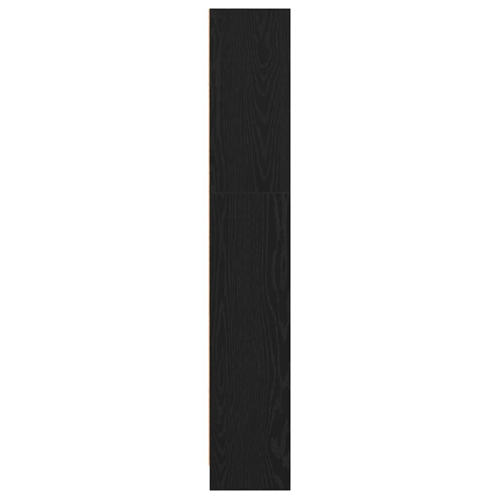 Produktbild för Bokhylla svart ek 40x24x143 cm konstruerat trä