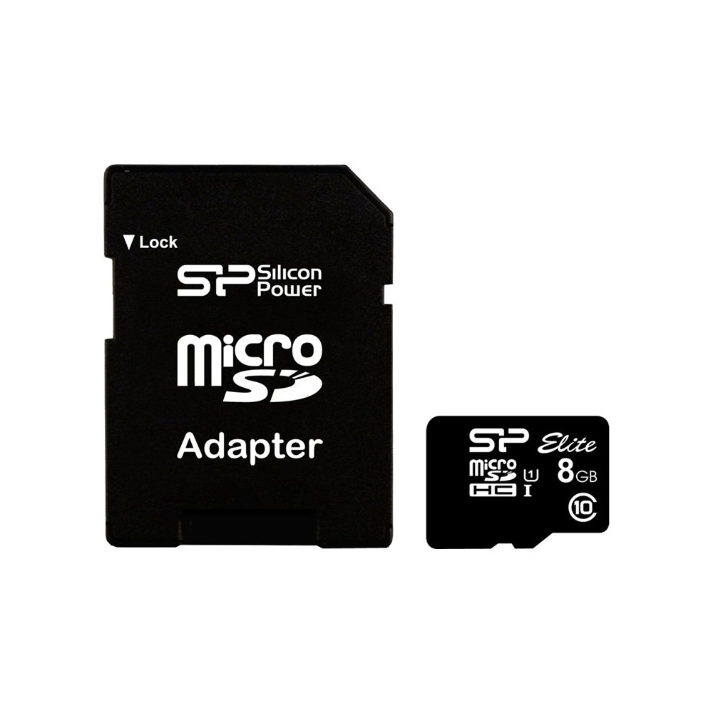 Produktbild för SILICON POWER Elite - flash-minneskort - 8 GB - microSDHC UHS-I