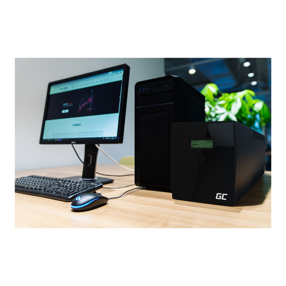 Produktbild för Green Cell Microsine 2000VA LCD - UPS - 1400 watt - 2000 VA