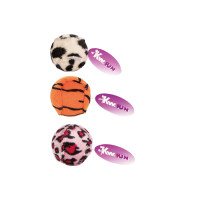 Produktbild för KW Kattleksak Boll i Kattdjursfärger 45 Stk 4 cm
