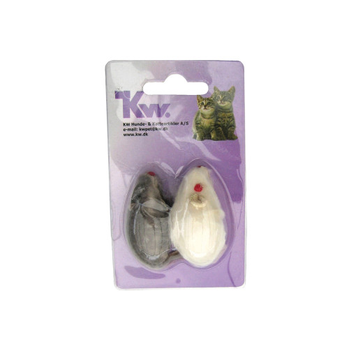 KW KW Kattleksak Rasselmus 2-pack 7 cm