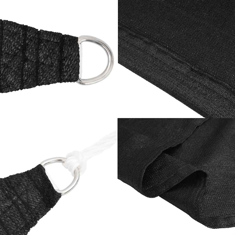 Produktbild för Solsegel 160 g/m² trapezoid svart 4/5x4 m HDPE