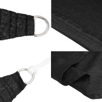 Produktbild för Solsegel 160 g/m² trapezoid svart 4/5x4 m HDPE