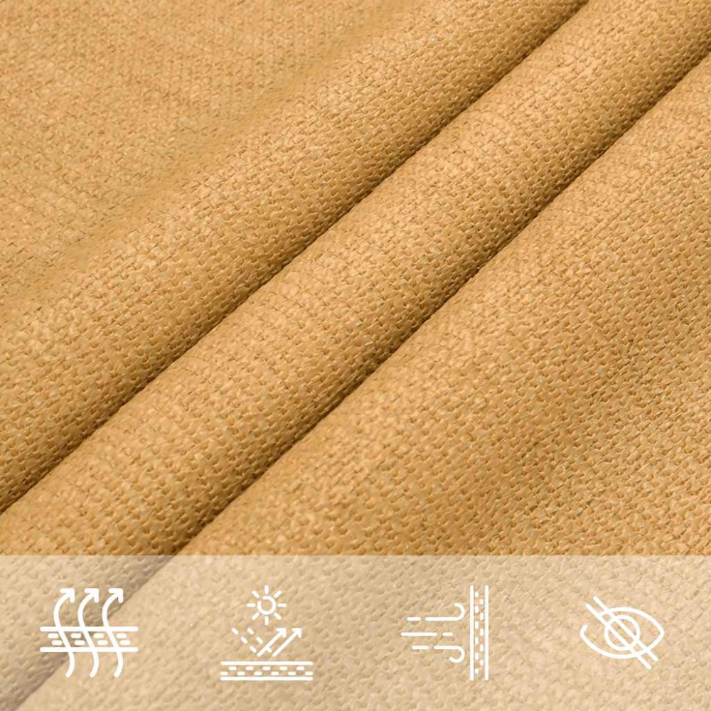 Produktbild för Solsegel 160 g/m² triangulär sand 4x4x5,8 m HDPE