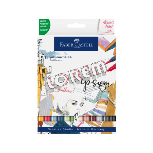 FABER-CASTELL Fiberpenna Goldfaber Sketch 12/fp