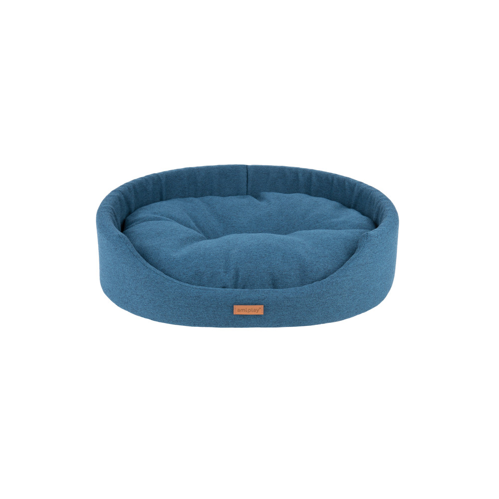Produktbild för Amiplay Bädd Oval XL Blå 72x63x16 cm