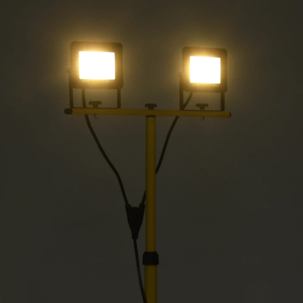 Produktbild för Strålkastare med stativ 2x20 W LED varmvit