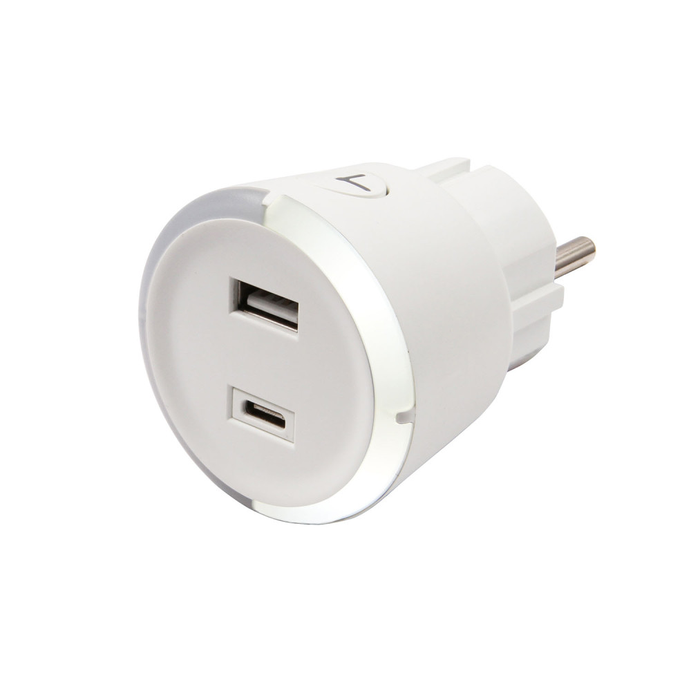 Produktbild för Safety Timer USB A+C 1-4 hours 3.4A White