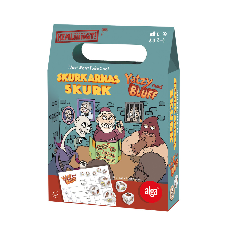 Produktbild för Skurkarnas Skurk Yatzy med Bluff