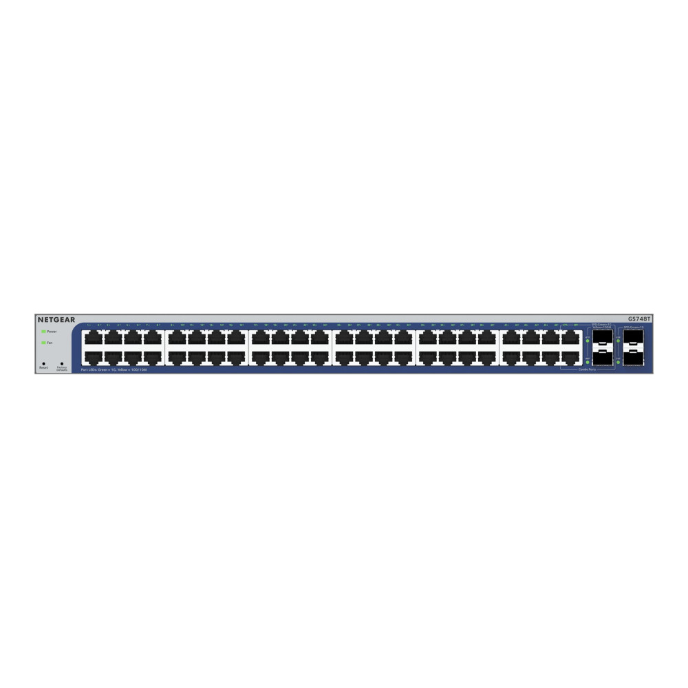 Produktbild för NETGEAR GS748T - V6 - switch - 48 portar - smart - rackmonterbar