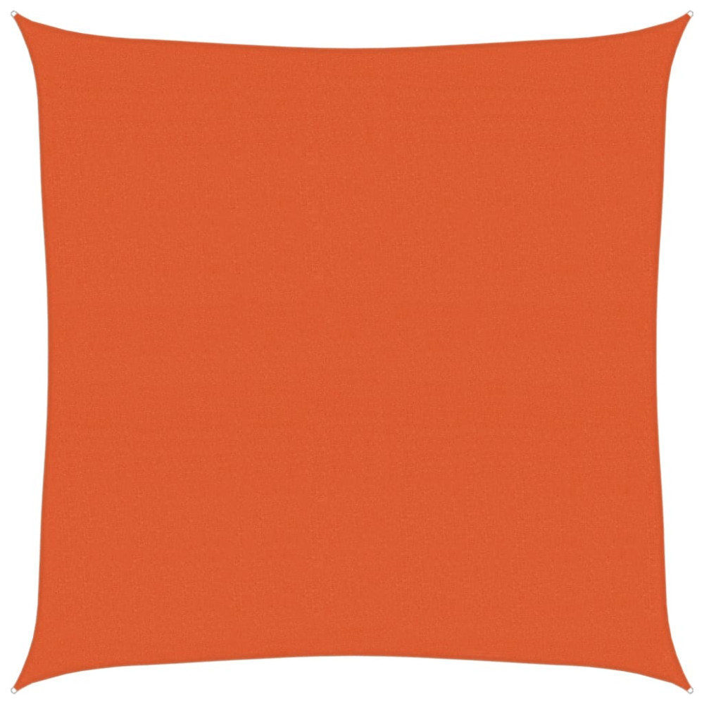 Produktbild för Solsegel 160 g/m² fyrkantig orange 7x7 m HDPE