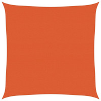 Produktbild för Solsegel 160 g/m² fyrkantig orange 7x7 m HDPE