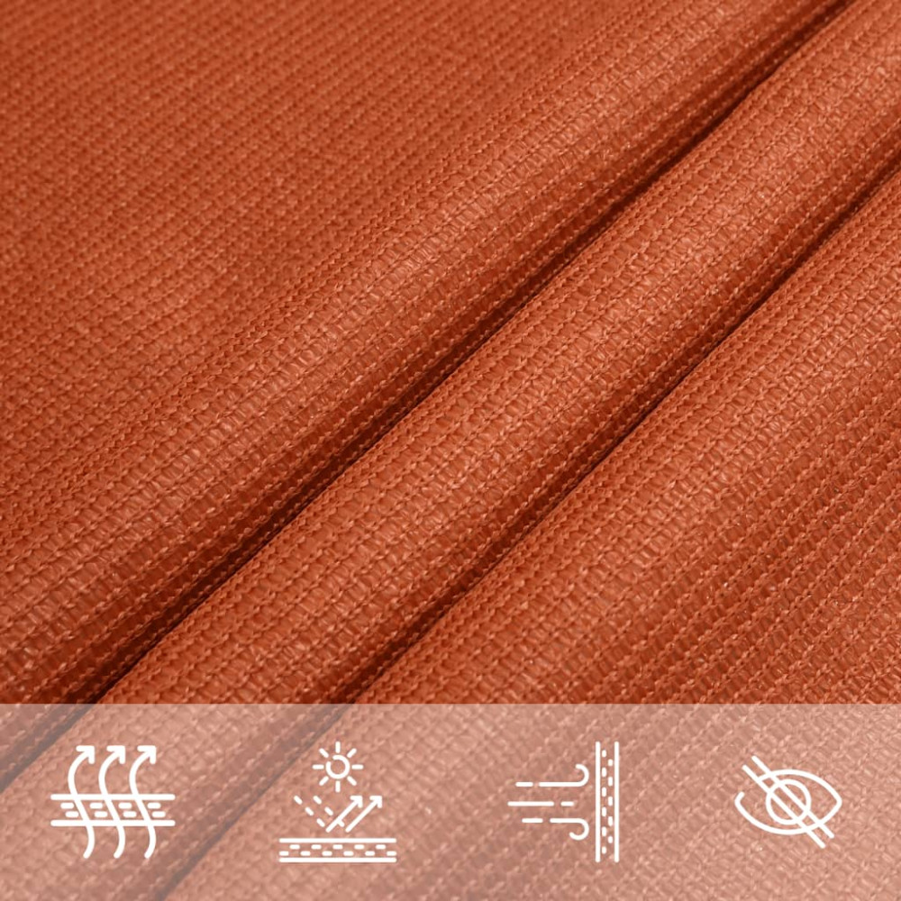 Produktbild för Solsegel 160 g/m² fyrkantig orange 7x7 m HDPE