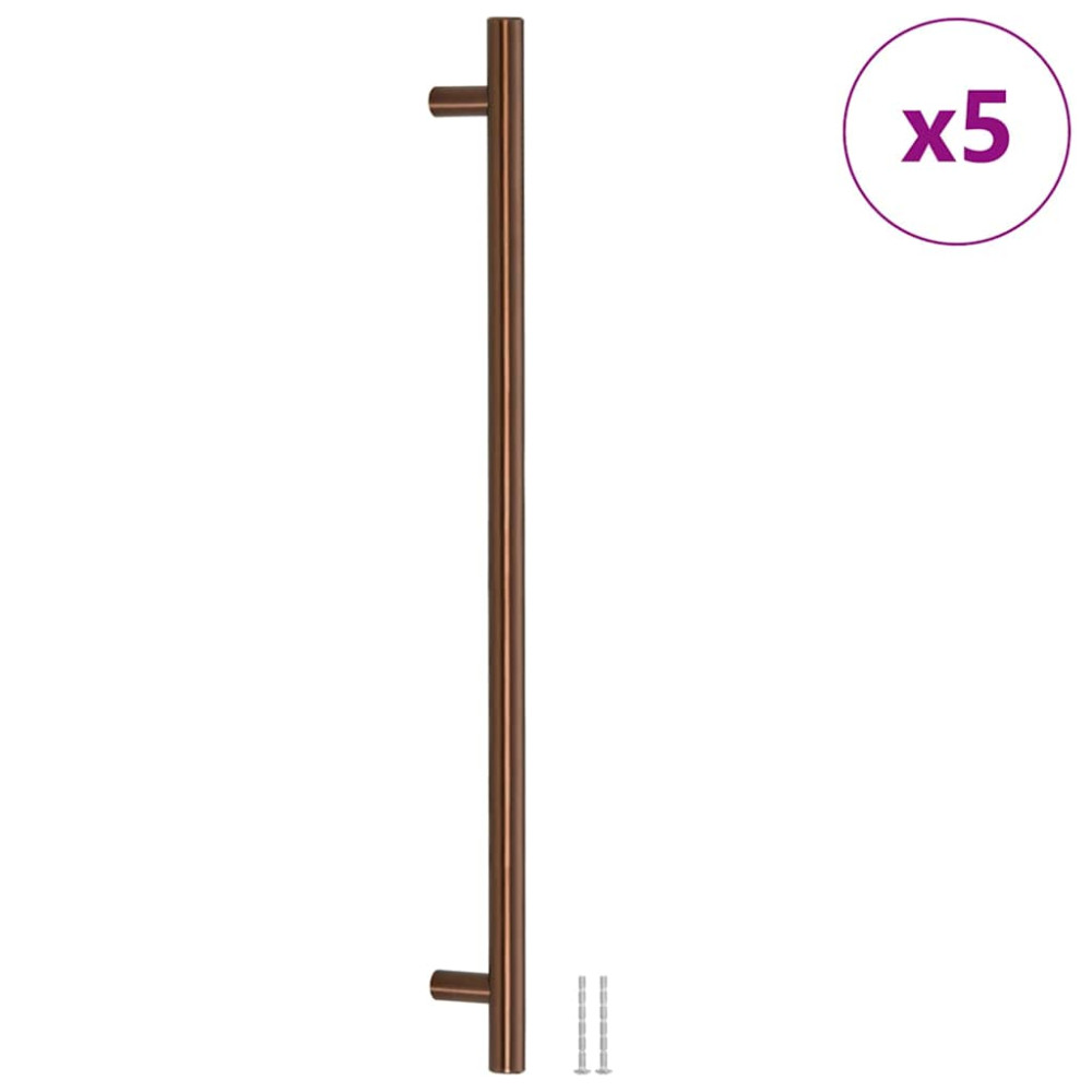 Produktbild för Skåphandtag 5 st brons 480 mm rostfritt stål