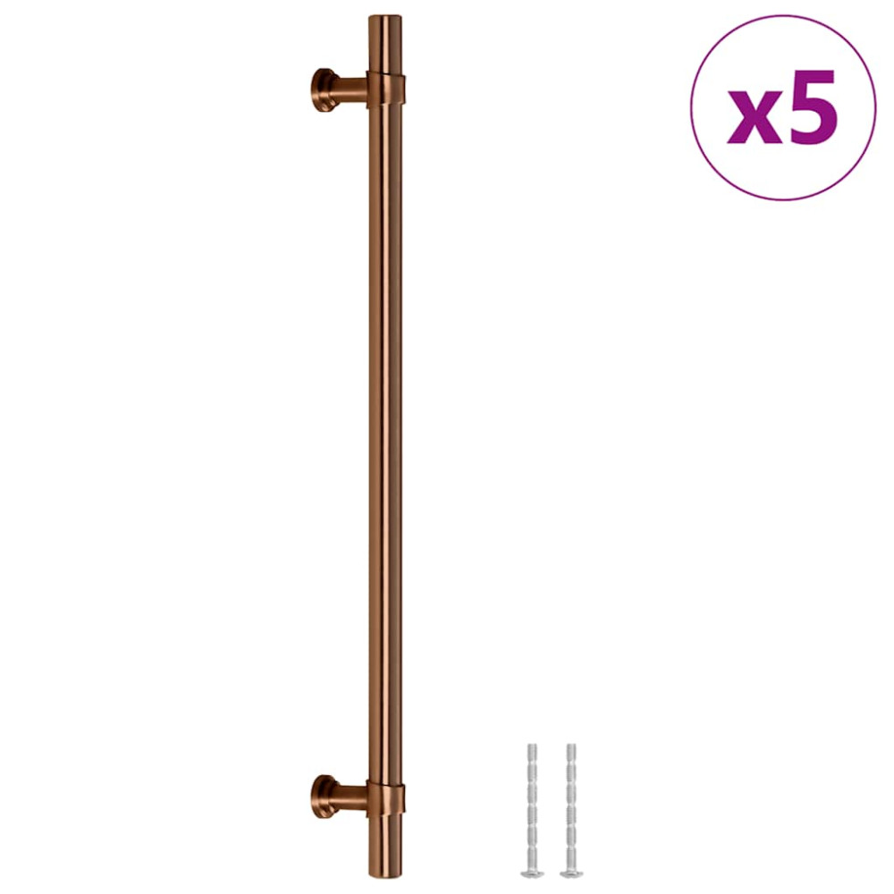 Produktbild för Skåphandtag 5 st brons 480 mm rostfritt stål