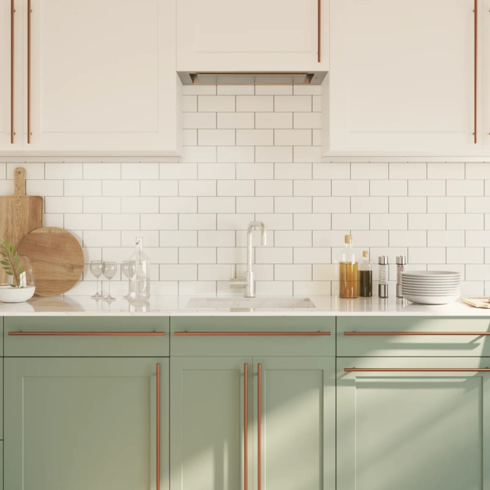 Produktbild för Skåphandtag 10 st brons 480 mm rostfritt stål