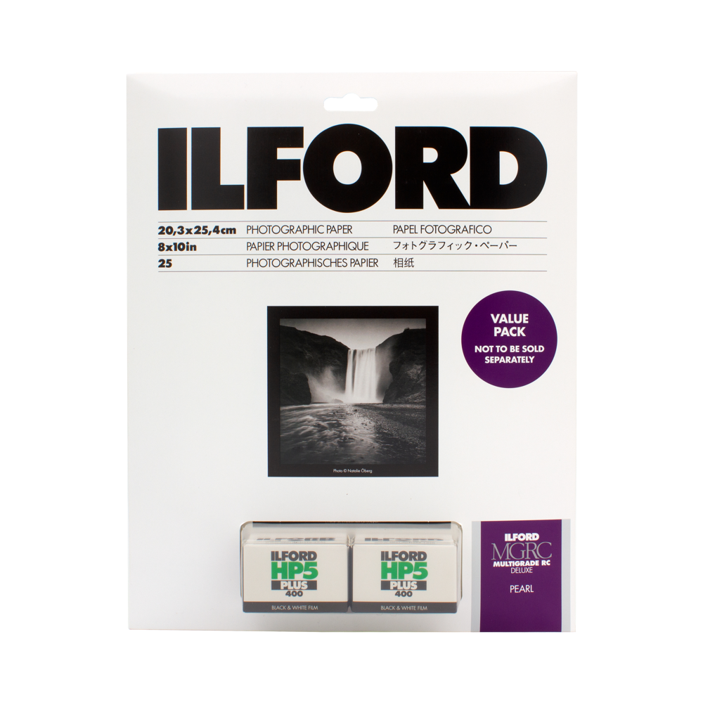 Produktbild för Ilford Multigrade RC deluxe Pearl valuepack incl HP5 Plus films