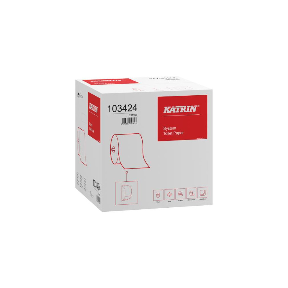 Produktbild för Toalettpapper KATRIN System 92m 36/fp
