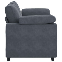 Produktbild för Loveseat soffa mörkgrå 160x77x82 cm sammet