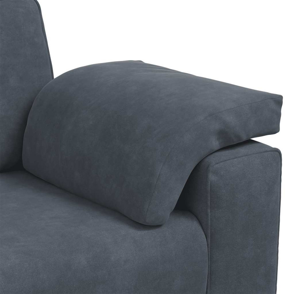 Produktbild för Loveseat soffa mörkgrå 160x77x82 cm sammet