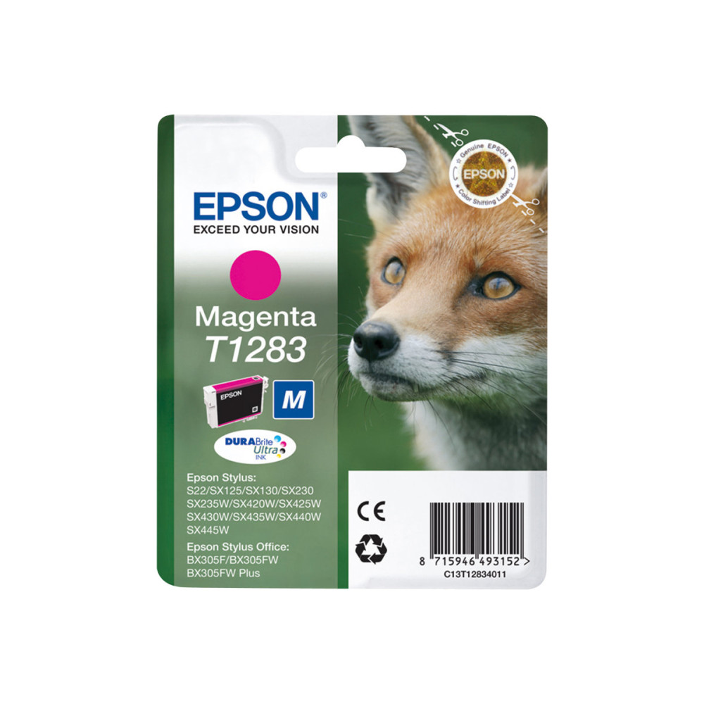 Produktbild för Epson T1283 - M-storlek - magenta - original - bläckpatron