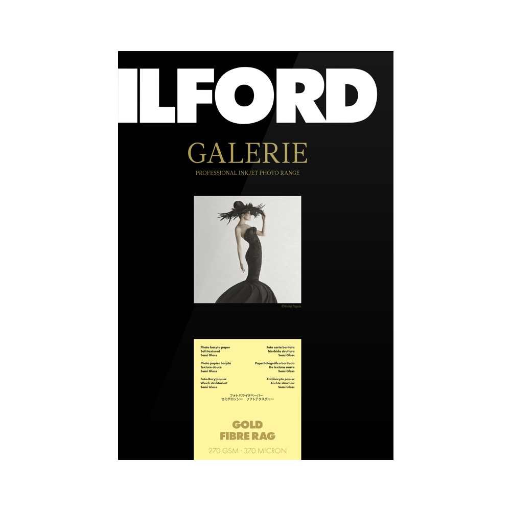 Produktbild för Ilford Galerie Gold Fibre Rag 270G A2 25 Sheet