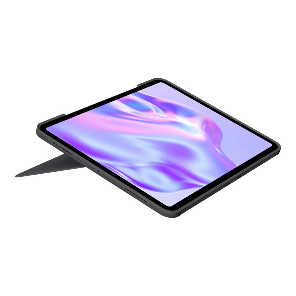 Produktbild för Logitech Combo Touch - tangentbord och foliefodral - med pekdyna - QWERTY - nordiskt (danska/finska/norska/svenska) - grafit Inmatningsenhet