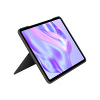 Produktbild för Logitech Combo Touch - tangentbord och foliefodral - med pekdyna - QWERTY - nordiskt (danska/finska/norska/svenska) - grafit Inmatningsenhet