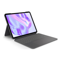 Produktbild för Logitech Combo Touch - tangentbord och foliefodral - med pekdyna - QWERTY - nordiskt (danska/finska/norska/svenska) - grafit Inmatningsenhet