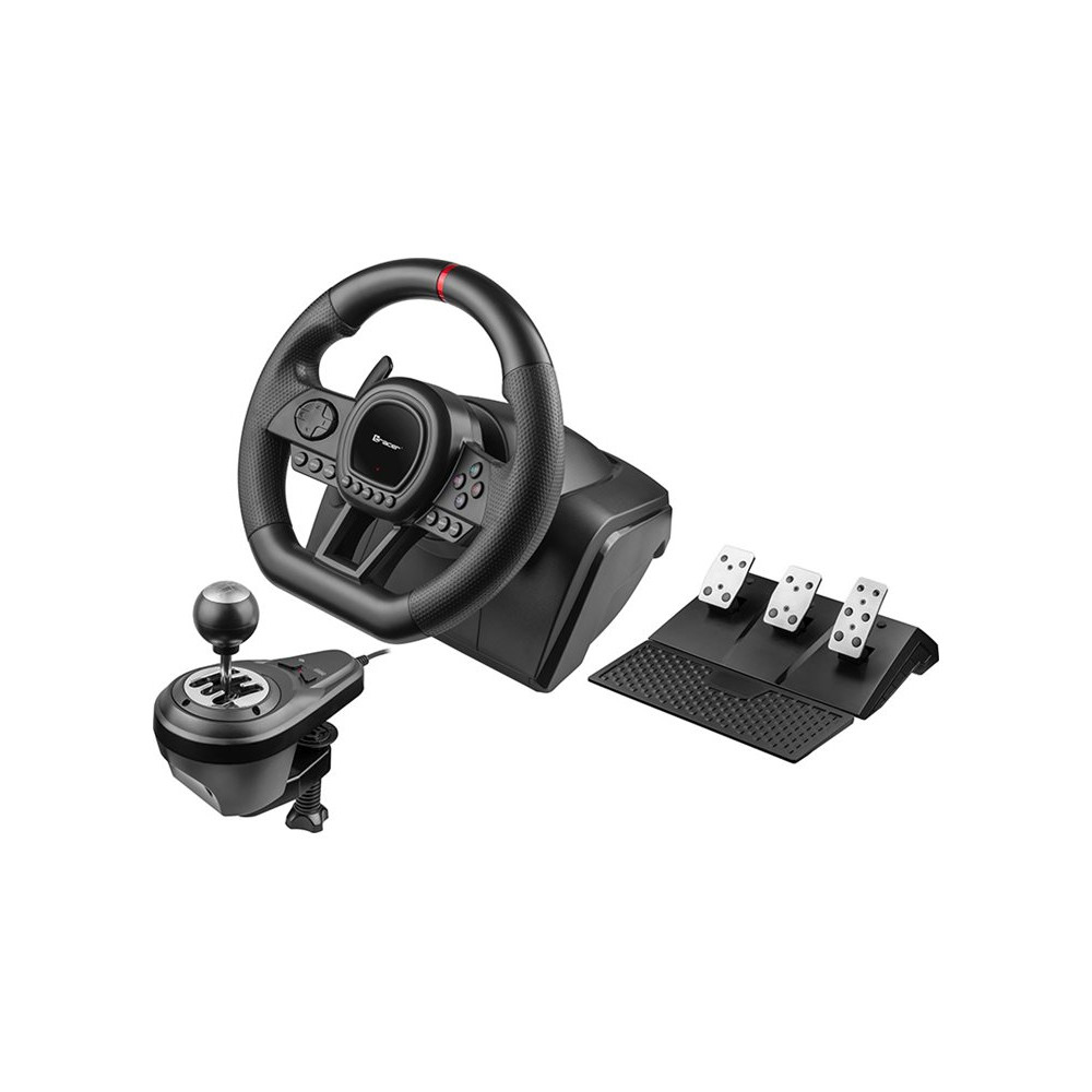 Produktbild för Tracer SimRacer - hjul, pedaler och växelspakuppsättning - kabelansluten