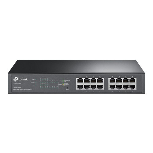 TP-LINK TP-Link TL-SG1016PE - switch - 16 portar - smart - rackmonterbar
