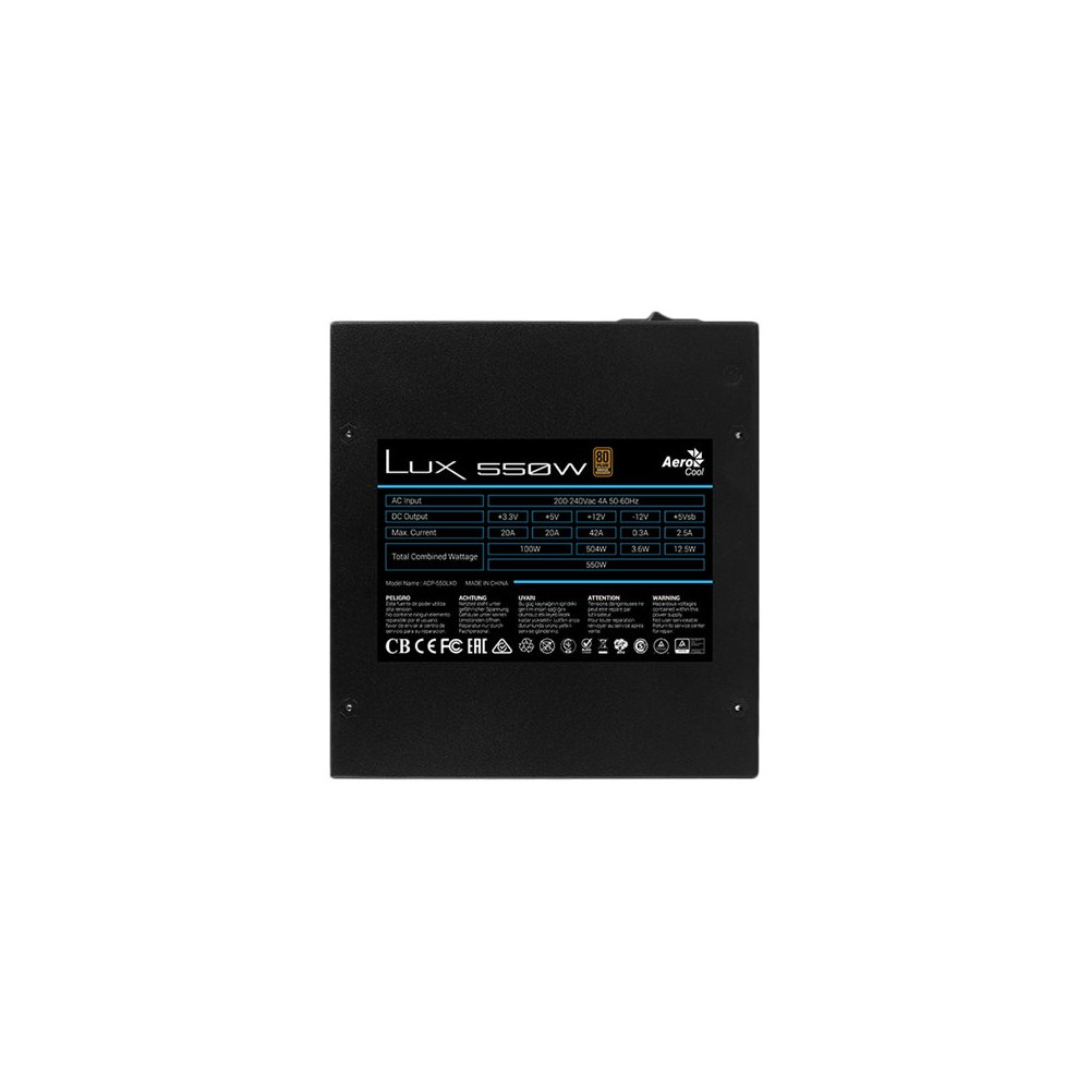 Produktbild för AeroCool LUX 550W - nätaggregat - 550 watt