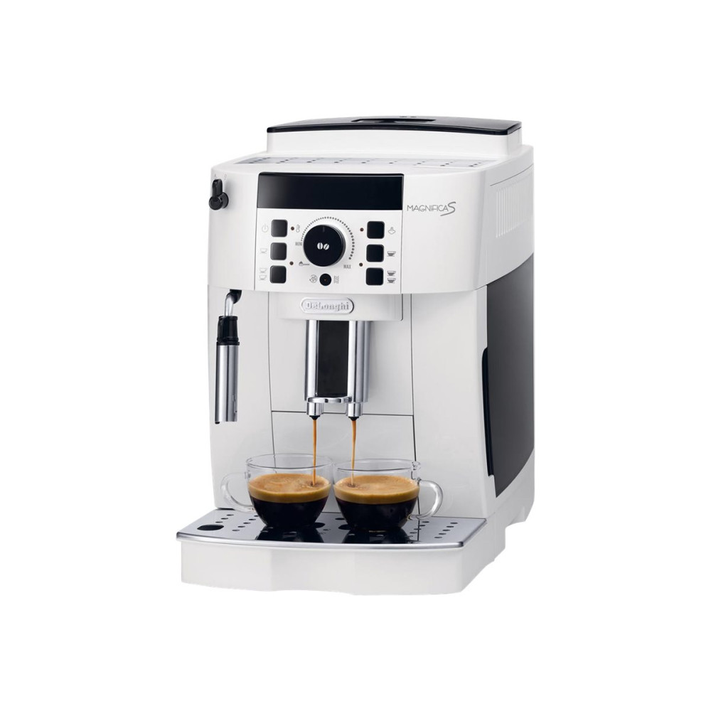 Produktbild för De'Longhi Magnifica S ECAM 21.117.W - automatisk kaffekokare med mjölkskummare - 15 bar - vit