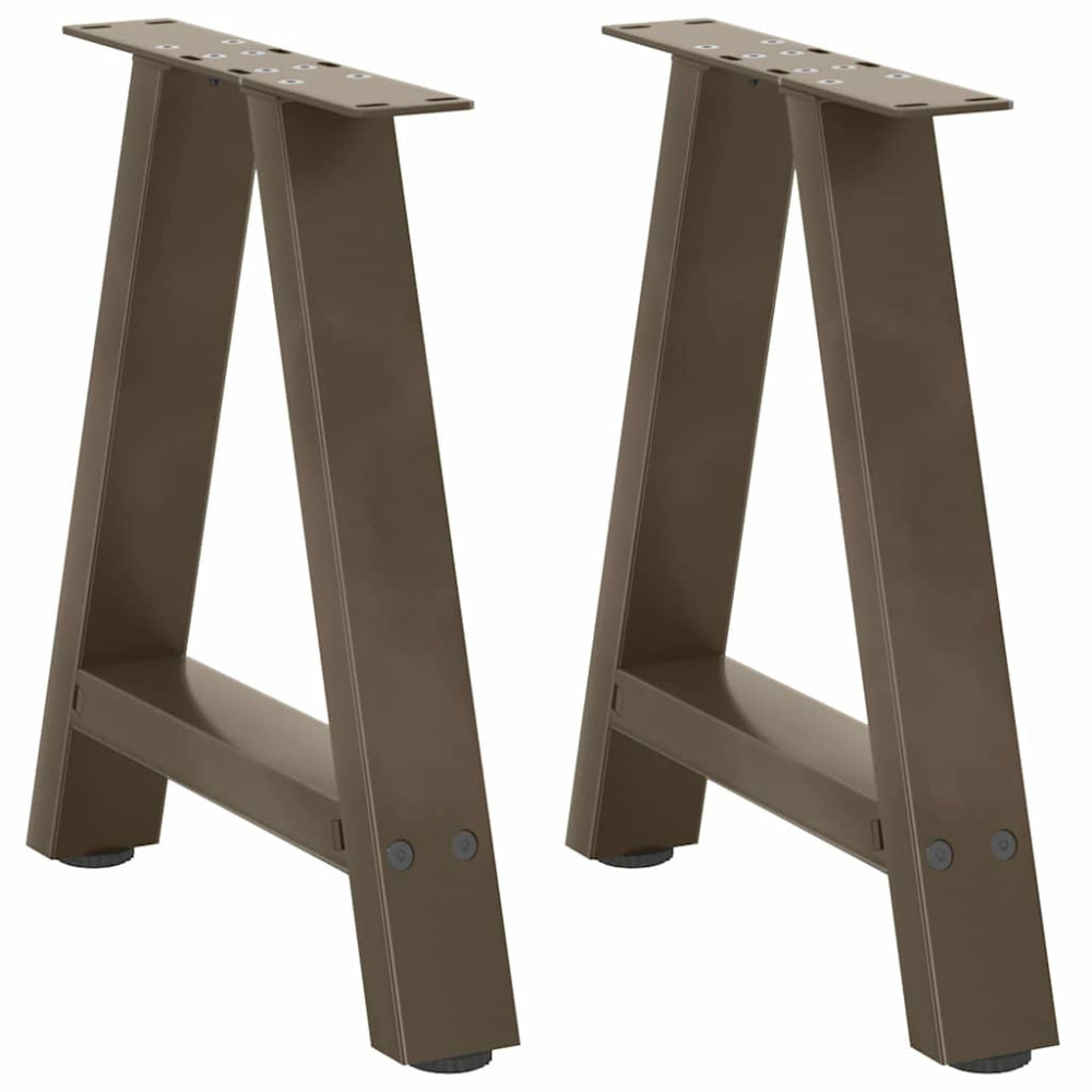 Produktbild för Soffbordsben A-formade 2 st 38x(42-43) cm stål