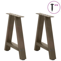 Produktbild för Soffbordsben A-formade 2 st 38x(42-43) cm stål
