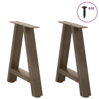 Produktbild för Soffbordsben A-formade 2 st 50x(42-43) cm stål
