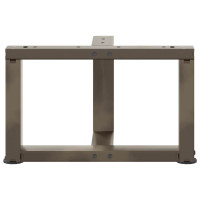Produktbild för Soffbordsben T-formade 2 st svarta 40x25x(30-31) cm stål