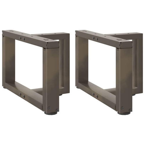 vidaXL Soffbordsben T-formade 2 st svarta 50x25x(30-31) cm stål