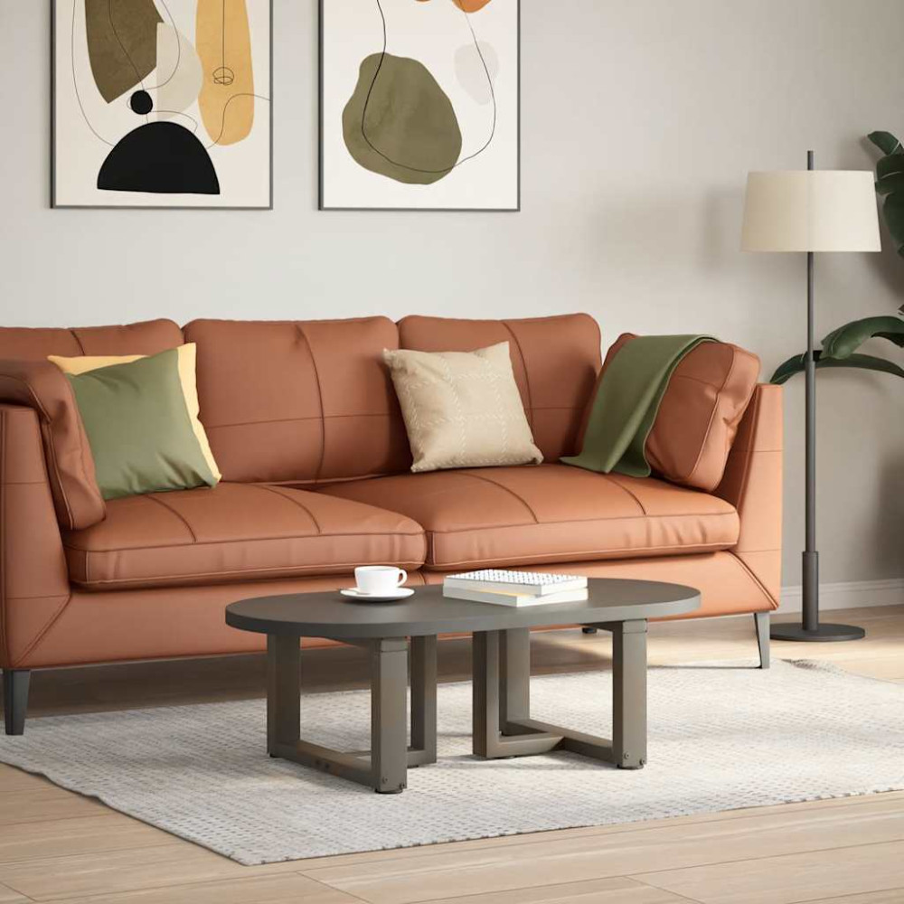 Produktbild för Soffbordsben T-formade 2 st svarta 50x25x(30-31) cm stål