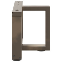 Produktbild för Soffbordsben T-formade 2 st svarta 50x25x(30-31) cm stål