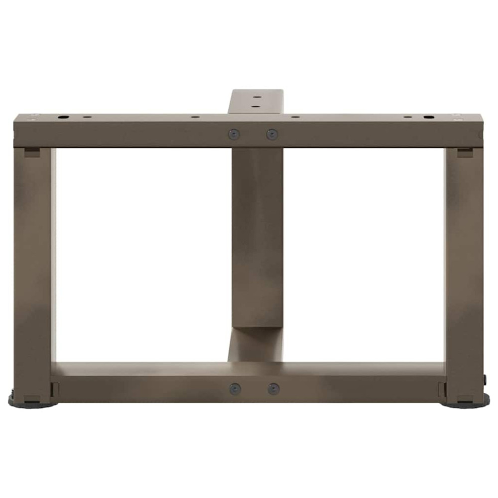 Produktbild för Soffbordsben T-formade 2 st svarta 50x25x(30-31) cm stål