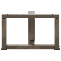 Produktbild för Soffbordsben T-formade 2 st svarta 50x25x(30-31) cm stål