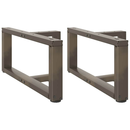 vidaXL Soffbordsben T-formade 2 st svarta 60x25x(30-31) cm stål - Bordsben