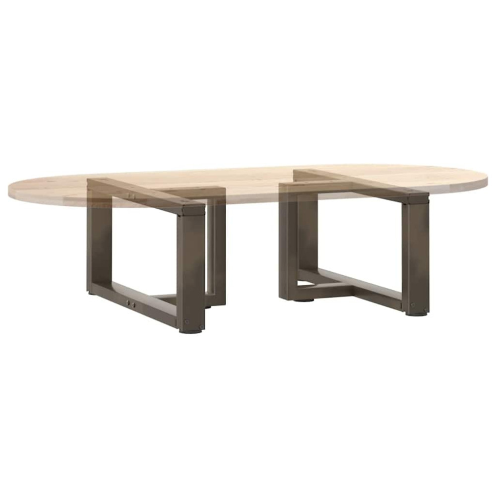 Produktbild för Soffbordsben T-formade 2 st svarta 60x25x(30-31) cm stål